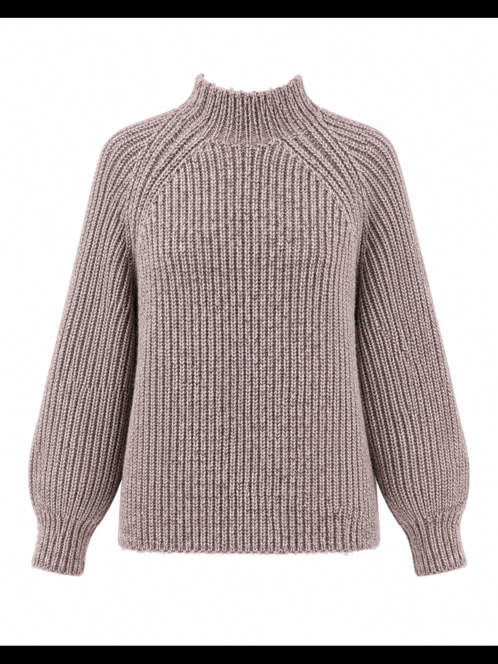 Ava & Viv Dusty Mauve Ribbed Mock Neck Sweater